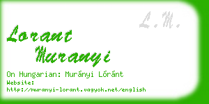 lorant muranyi business card